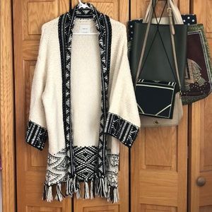 Zara chunky knit boho sweater